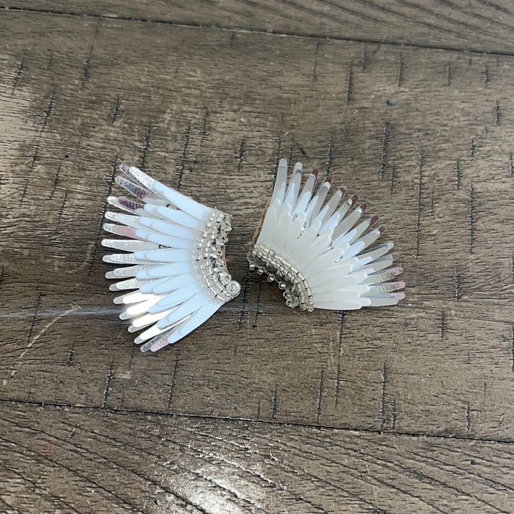 White and Silver Mini Madeline Mignonne Gavigan earrings